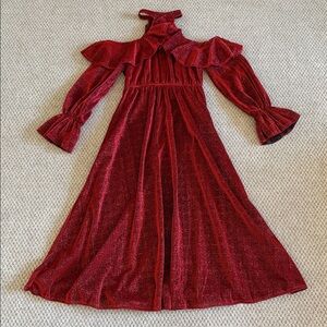‼️ Red Sparkly Midi Dress ‼️